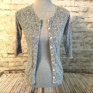 Merona Leopard Print Animal Cardigan Sweater Small